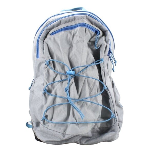 LL Bean Big Kids Gray Nylon Blend Comfort Carry Laptop Pack 30L School Backpack - Picture 1 of 11